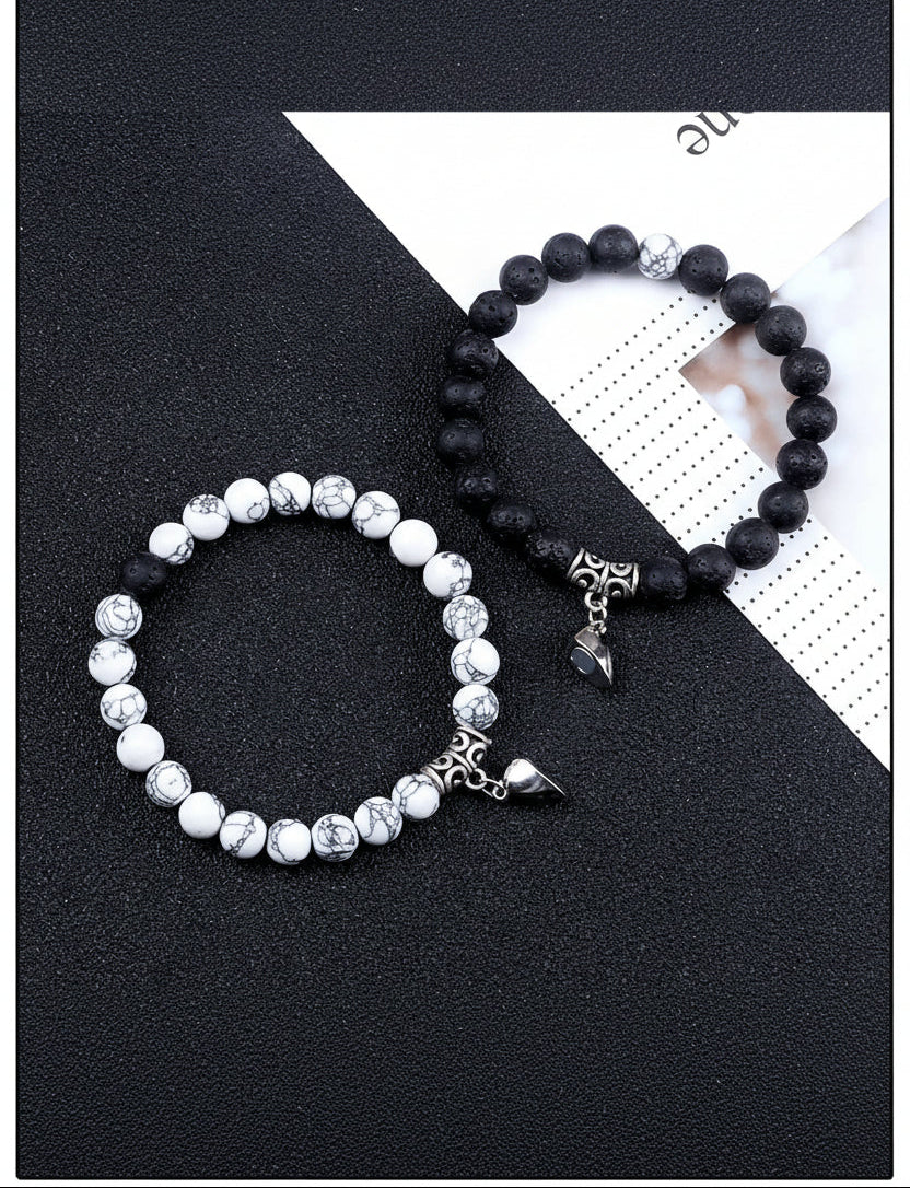 Glass Beads Couple Bracelet